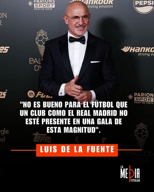 Lamediatitular's tweet photo. Las palabras de Luis de La Fuente, entrenador de la Selección de España, durante la carpeta roja previo al Balón de Oro 2024.

📷 ¿Se viene el galardón para Rodri?

#RealMadrid #ViniciusJr #Rodri #BallonDor https://t.co/jlTlmCC7Kj