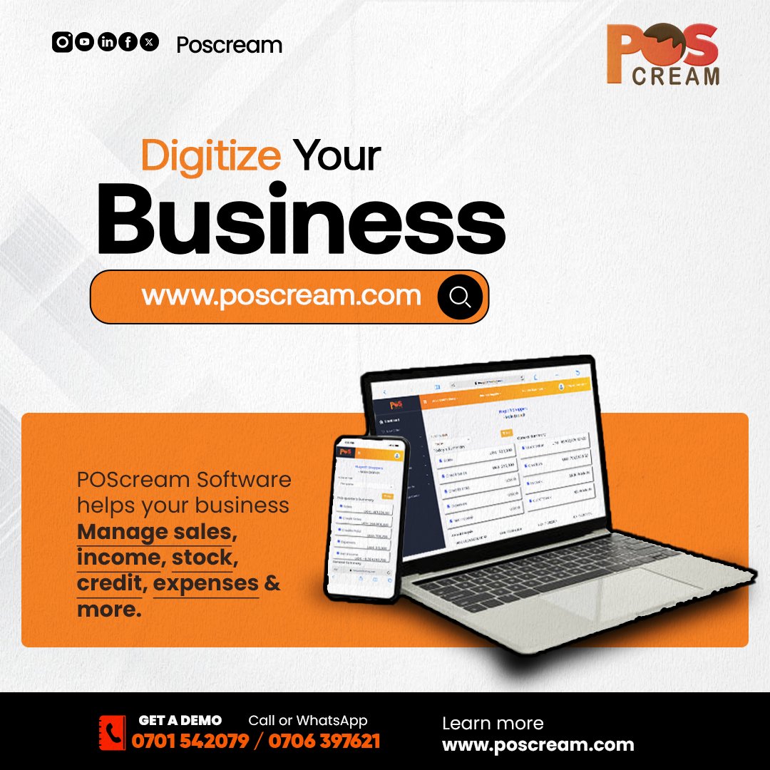 nugsoft's tweet photo. 😊Want to know if your business has a creditworthy sales track or a steady financial state, generate your reports with #POScream.
Whether you own a shop, a Pharmacy, a Wholesale or a Supermarket Join Hundreds of Businesses using POSCream to manage their #sales, #credit, #inventory, #expenditure and more all in a few clicks,
✊Super-handy,
🔒super-safe
To learn more, Visit
https://t.co/1GVYWdGs4l
Call/WhatsApp
+256 -701-542-079 or +256-706-397621