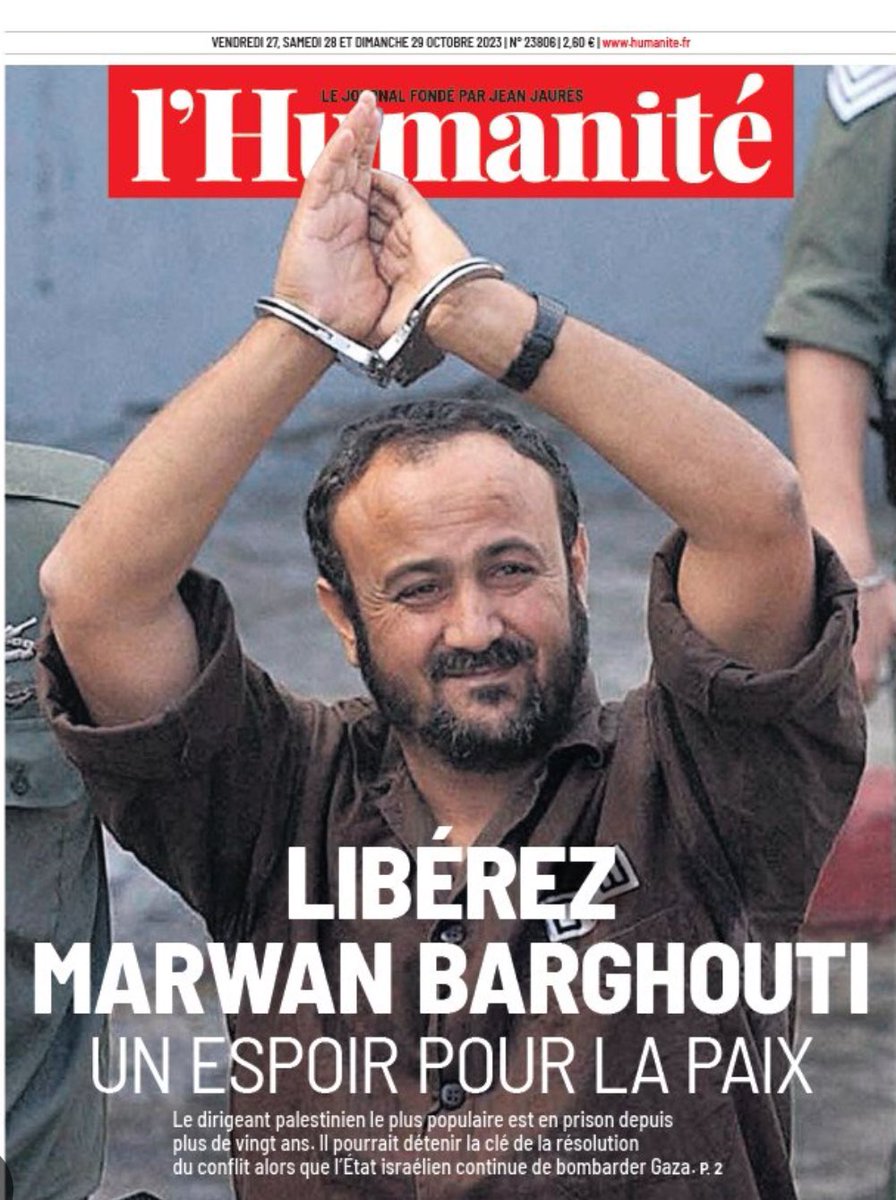 fabien_gay's tweet photo. De mauvaises nouvelles de Marwan Barghouti. 
À l’isolement dans la prison de Megiddo, il a été une nouvelle fois agressé gravement par les geôliers aggravant sa situation.
Liberté pour Marwan Barghouti et tous les prisonniers politiques palestiniens ! https://t.co/ojHjc1OYnh