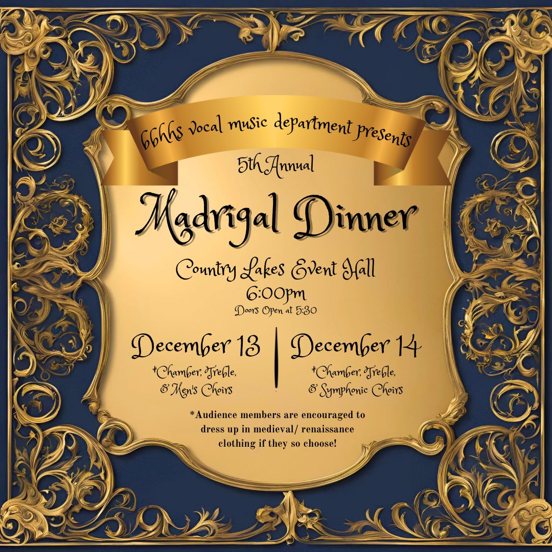 BBHHSChoir's tweet photo. Tickets go on sale on November 1st! https://t.co/wxt8cOVhjI