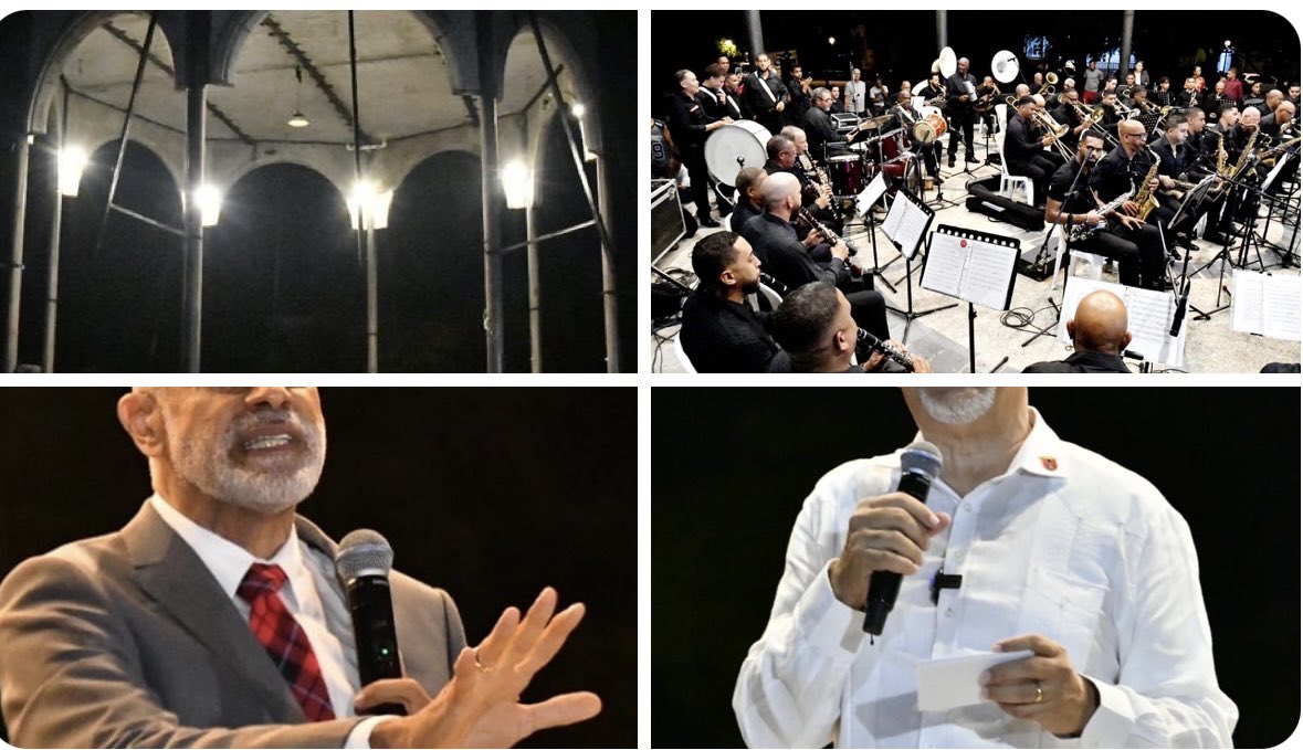 robertorradio's tweet photo. Gracias al alcalde interino del Ayuntamiento de La Vega, Joel Martínez, por invitarme como maestro de ceremonias al concierto de celebración del 142 aniversario de la Banda Municipal de Músicos, dirigida por el maestro Monchy Fernández. ¡Un honor! https://t.co/DVvUarGYlY