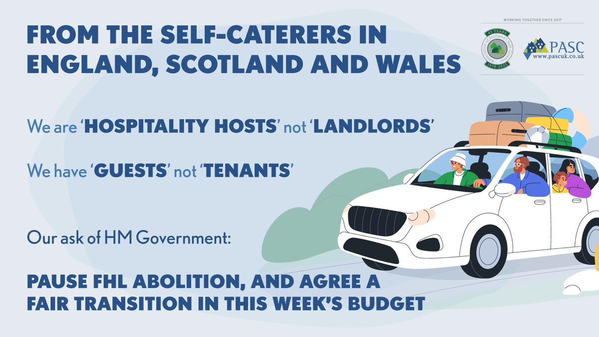 ASSCnews's tweet photo. Let’s keep quality stays accessible, sustainable, and thriving! Supporting local communities across the whole of the UK #SelfCatering #Budget2024 #SupportTourism #Scotland #UK #Tourism
@SaveSCScotland @PascUK @st_alliance @FionaCampbell74 https://t.co/hqm815ujVt