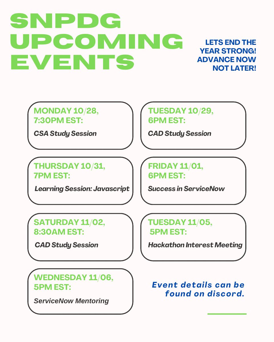 AdvanceSNPDG's tweet photo. Happy Monday, I hope everyone is doing great as we move into November! SNPDG will be hosting some interesting events and I want to share them with you! Check out the image below 💚📌 Be on the look out for the next giveaway!

Join us on Discord https://t.co/QQ8GJMWvaQ https://t.co/1rGUFdvPaX