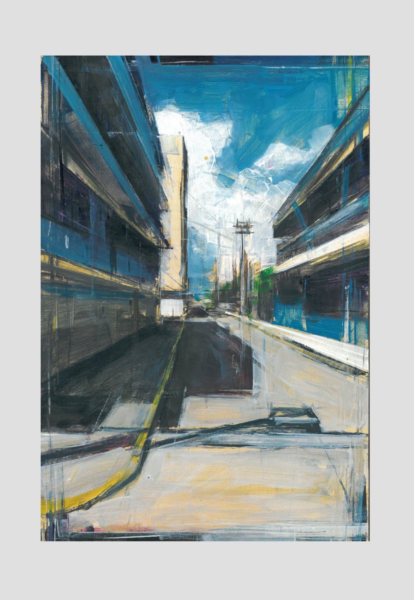 From 2017 and taken from sketches made on location in Jamaica, ‘Kingston 2’, (30 x 20cm), oil on board 🎨