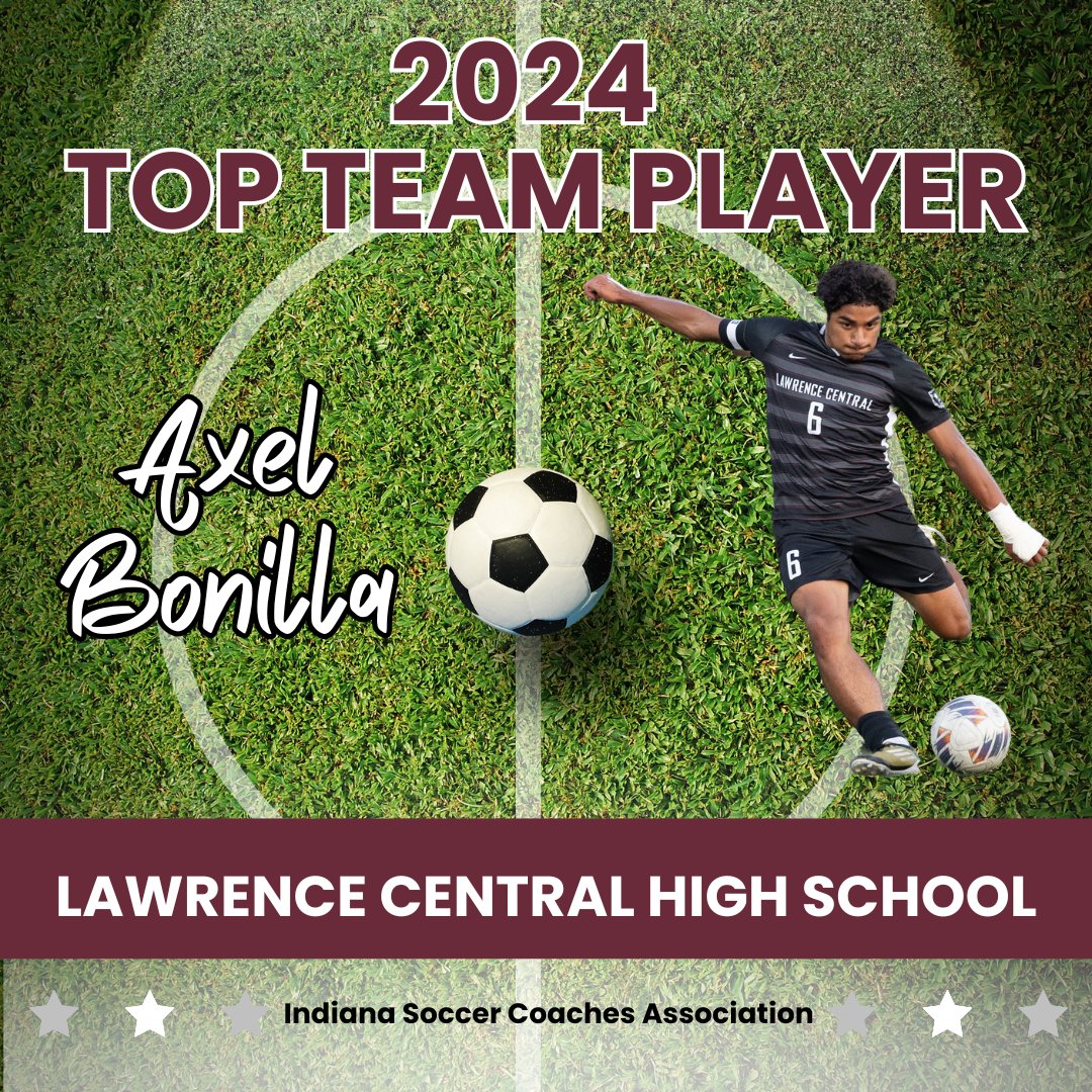 Congratulations to Axel Bonilla on being named Top Team Player for Lawrence Central Boys Soccer by the Indiana Soccer Coaches Association!

🐻⚽️🎉

<a href="/LCHSBears/">Lawrence Central</a> 
<a href="/LCHSAthletics/">LCHSAthletics</a> 
<a href="/ltgoodnews/">LT Schools</a>