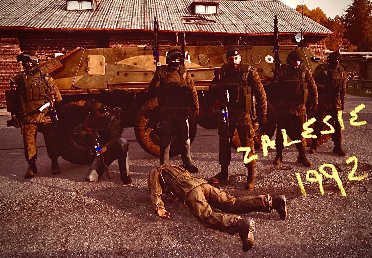 Svennymcboi's tweet photo. Livonian Defense Force, carrying out its most successful bandit Sweep in the Nadbór Region of Livonia in 1992.
30+ Bandits killed
1 Rouge Soviet handled.
20+ hostages rescued
0 Fatalities

#Arma3
@LivonianGovOff https://t.co/oVmiWrdWy9