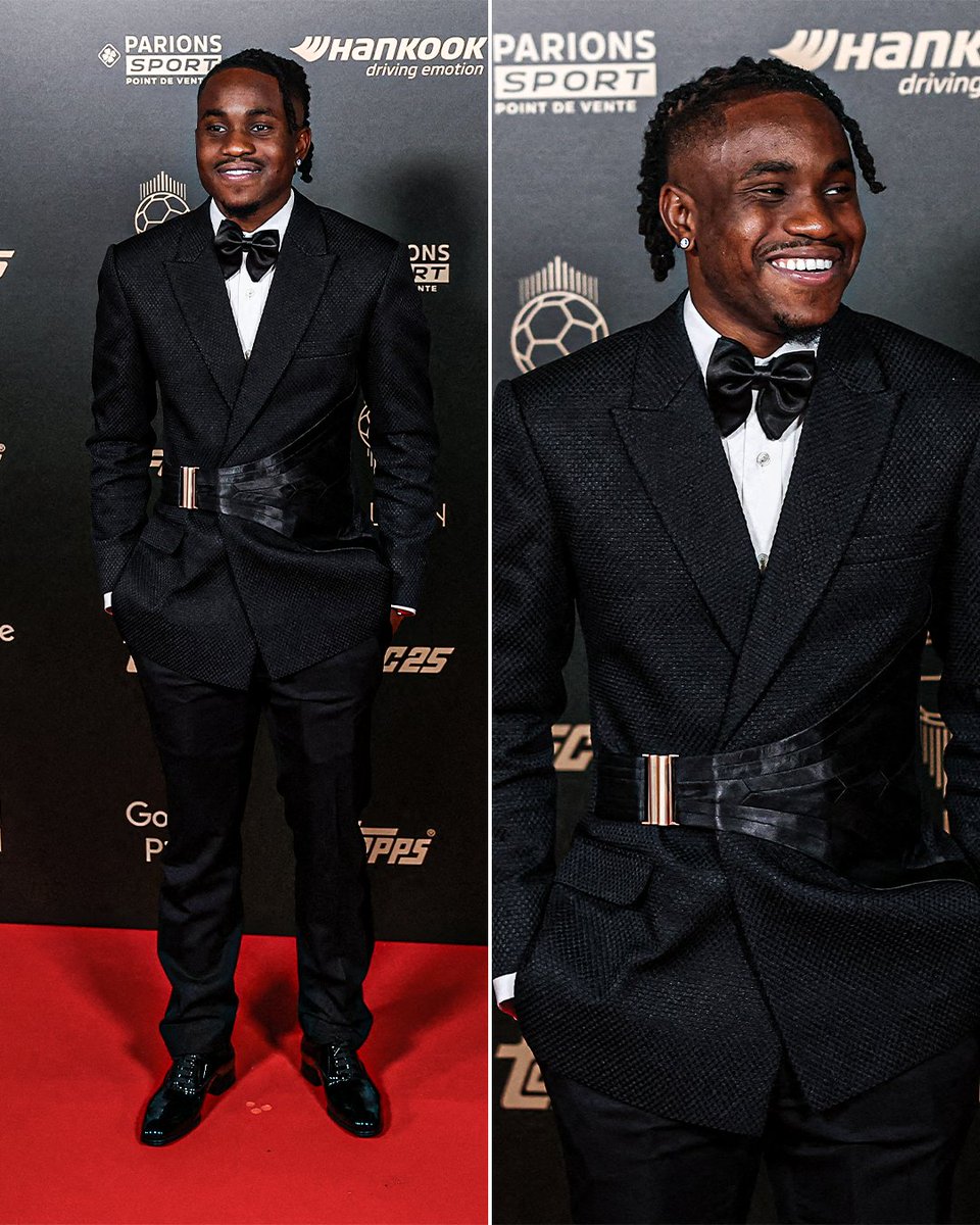 Ademola Lookman on the red carpet at the 2024 Ballon d'Or ceremony 🤩

The only African player nominated for this year’s men’s award, finishing 14th in the overall ranking 👏