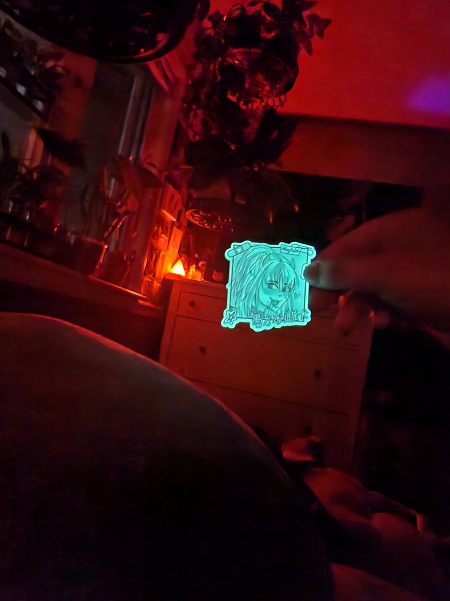 I made some stickers!!! They glow in the dark!