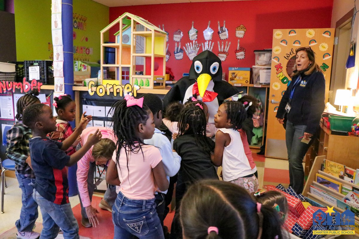 The ST Math mascot Jiji the Penguin made a special appearance in the Lower School last week. Scholars love helping Jiji solve math problems on their laptops and were all smiles and hugs at the special treat of getting to see him in person. #BRCPS #RenaissanceFamily