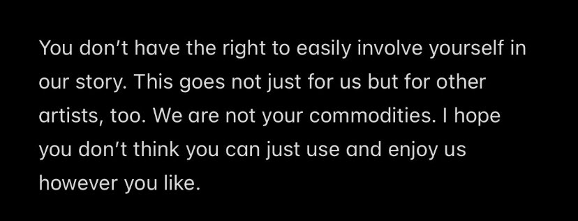 A lot of you need to hear this since people here are getting way too comfortable on dragging idols behind your screens without thinking how your words can actually affect them
