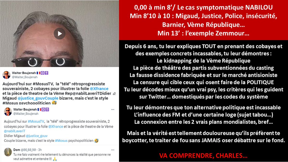 Walter_Boujenah's tweet photo. Cliquez ici
📺https://t.co/OrQJXmRPg1
Visionnez et laissez vous transporter dans le monde merveilleux de Walt B alias #Mosus😂
Osez la différence 😄 https://t.co/MnzjSWWMLi