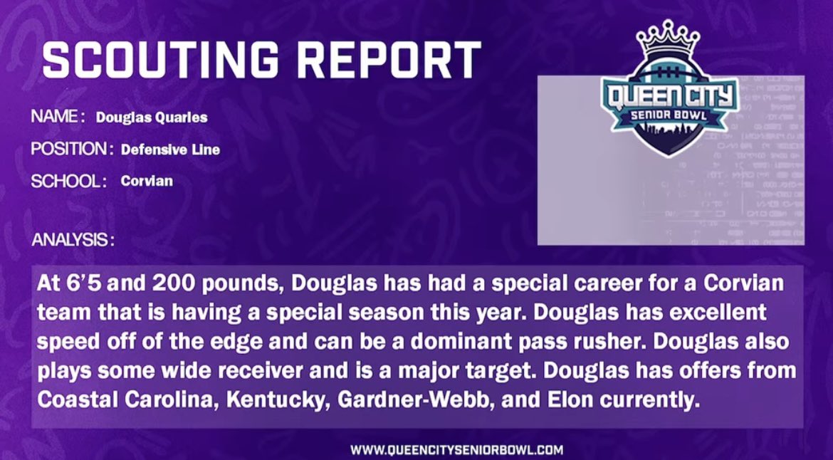 Grateful to be selected to be apart of the Queen City Bowl!
<a href="/CorvianFootball/">CoachChris_11</a> <a href="/CoachChris_11/">Coach Chris Amill</a> <a href="/pepman704/">Matt Morrow</a> <a href="/qc_seniorbowl/">Queen City Senior Bowl #WeHaveCharlotte</a>