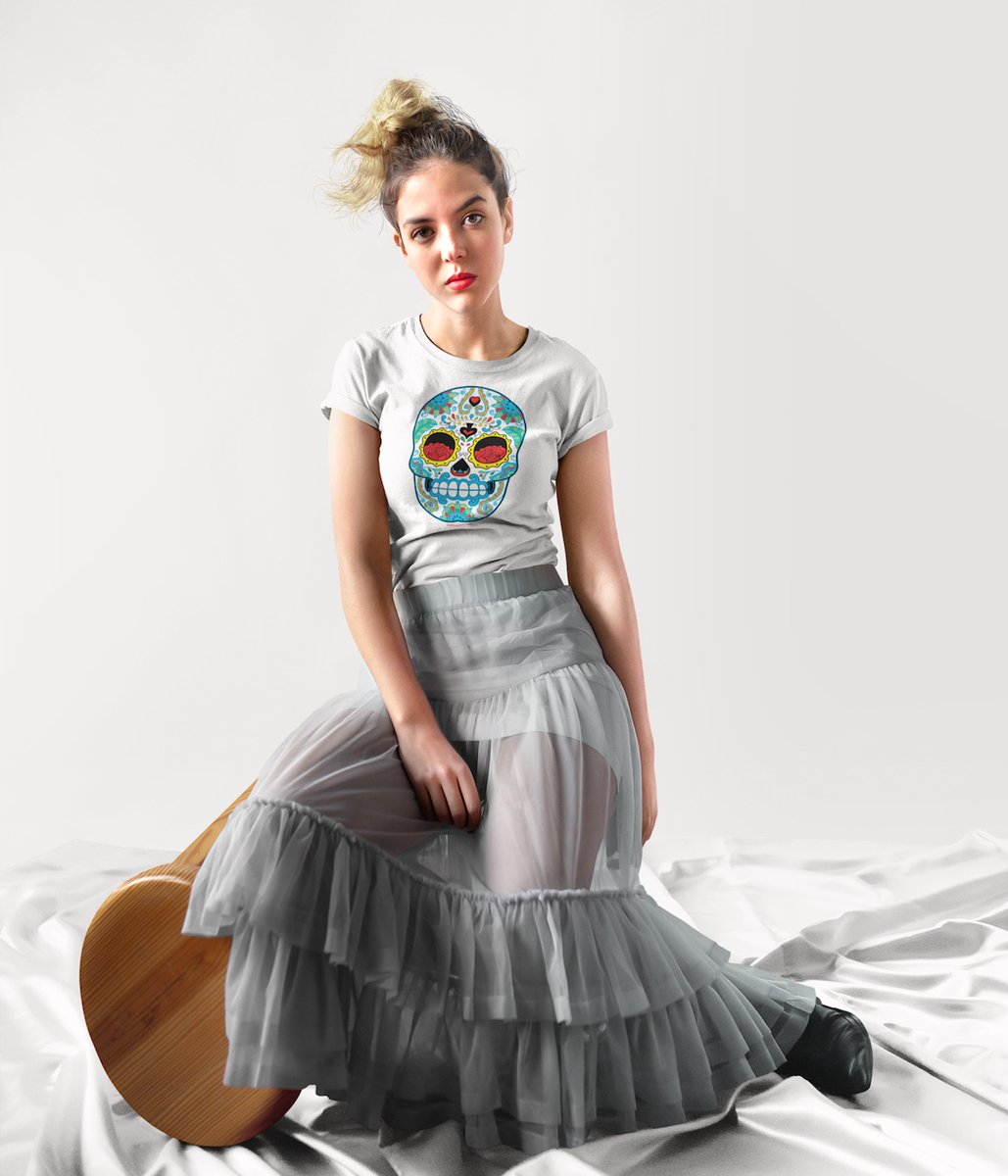 DMVimprints's tweet photo. SUGAR SKULL t-shirts $20 and mugs $10 in the store now at https://t.co/pTnEY5UIxF. Multiple shirt designs, shirt colors, and one price for any size! #myDCcool #DMV #StreetFashion #StreetStyle #Urban #Graffiti #SugarSkull #Calaveras https://t.co/HpyZTbfEyV