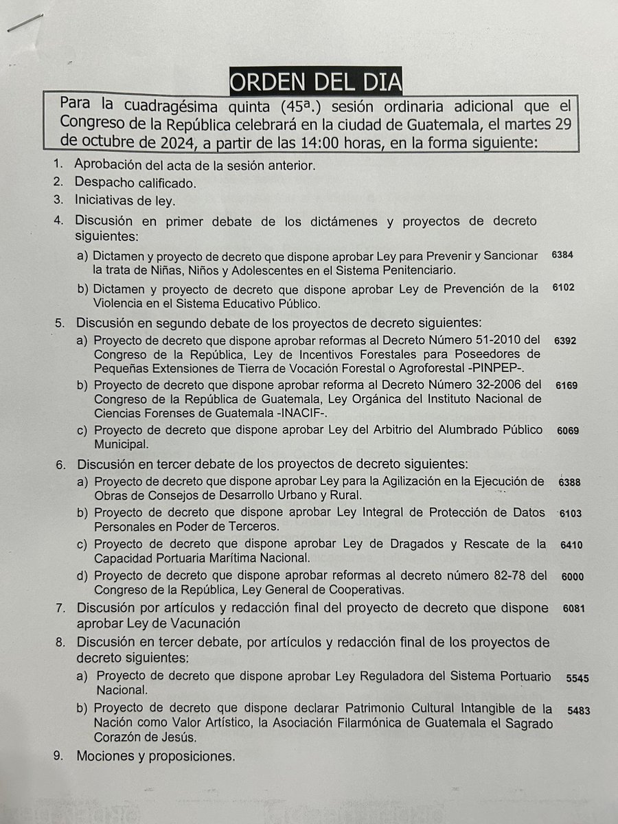 CanalAntigua's tweet image. Queda aprobado el orden del día para la Sesión Ordinaria Adicional de este martes a las 14:00 horas. Se espera avanzar en varios proyectos en tercer debate.⬇️

#Congreso #JefesdeBloque #Temas
