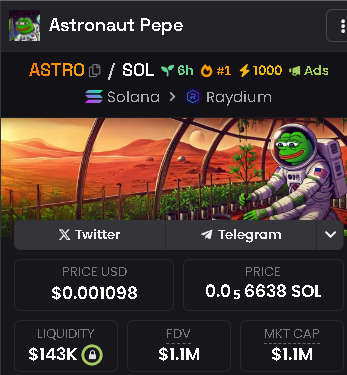 astropepe_sol's tweet photo. $1M MC DONE! https://t.co/FLTIGsDlYh