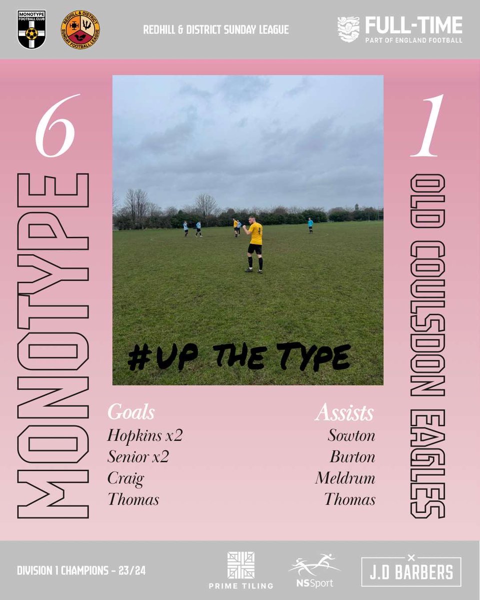 TheMonotypeFC's tweet photo. Type back to winning ways in the league cup as we beat OCE 6-1. Goals from @callumhopkins15 x2, @BenSenior11 x2, @C18George and Ramz. Onto Oxted on the weekend 💪🏻 #MFC #UTT https://t.co/o0rPvRszGC
