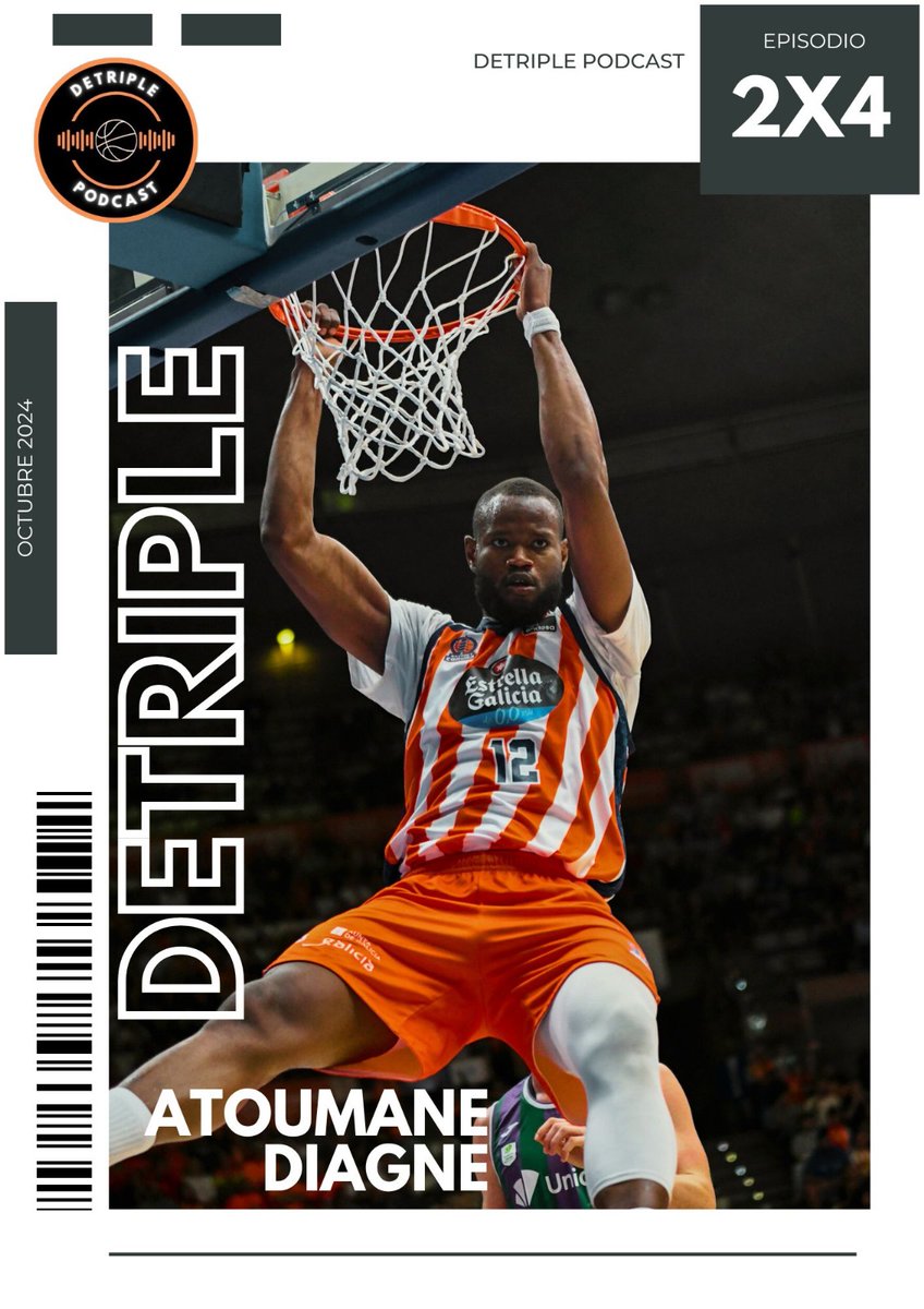 Mañana a las 17:00 (18:00 en la península) en nuestro canal de Youtube:

DeTriple Podcast 2x4: <a href="/adiagne_12/">Atoumane Diagne</a> 

Jugador del <a href="/basquetcoruna/">Leyma Basquet Coruña 🍊</a> 

📸: acb Photo / Mónica Arcay