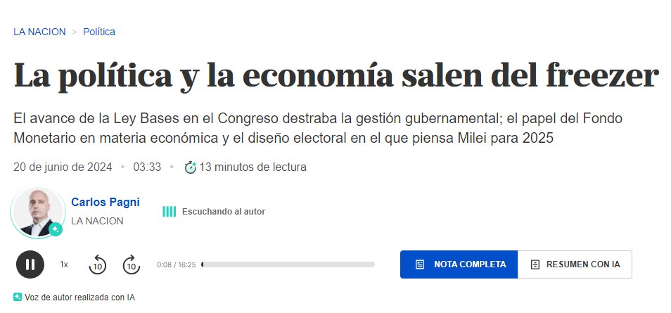 lanacion.com.ar/sociedad/ln-au… - <a href="/LANACION/">LA NACION</a>, uno de los primeros medios del mundo en utilizar #IA para sumar la voz natural de los autores a los contenidos periodísticos