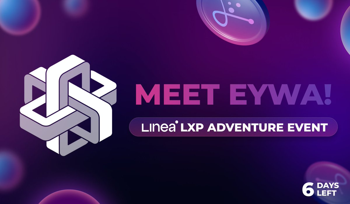 Alphamind_labs's tweet photo. Meet @EYWAprotocol - LXP Adventure Event by @AlphaMind_labs & @LineaBuild 🚀

EYWA is a unified cross-chain liquidity market that marks the end game for fragmented liquidity and one of the first potential IDOs on AlphaMind launchpad. EYWA DEX is called CrossCurve - a cross-chain trading and yield protocol that unifies liquidity by aggregating existing Curve pools.

👉 Participate in EYWA's LXP event quest to earn 15 LXP airdrop points & 4800 Karma: https://t.co/xcMvF8zWBi