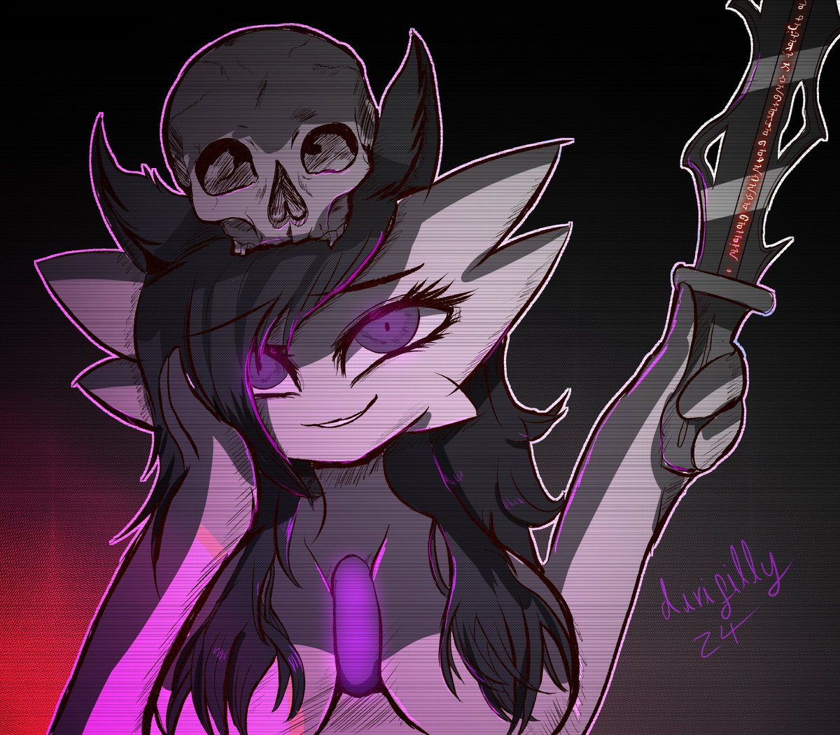 Threlia getting ready for Halloween 💀