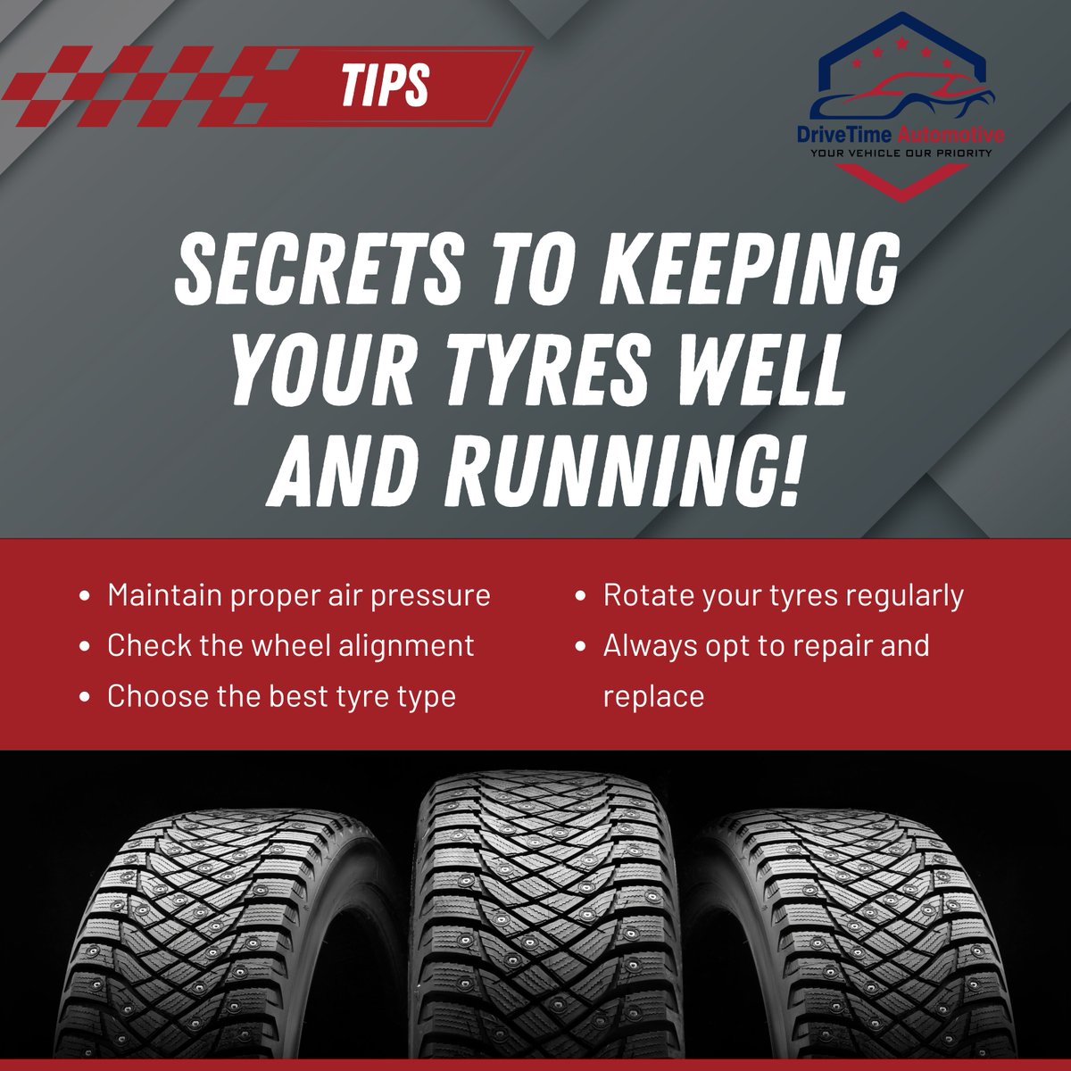 DriveTimeAutoOR's tweet image. Keep your tires well &amp;amp; running with these tips:

Maintain proper air pressure
Check alignment
Rotate regularly
Get more with our $49.99 Oil Change: FREE 45-Point Inspection, FREE Tire Rotation &amp;amp; Brake Inspection

Salem, OR 💻 Book Now

#CarCare #TireTips #OilChange #SalemOR