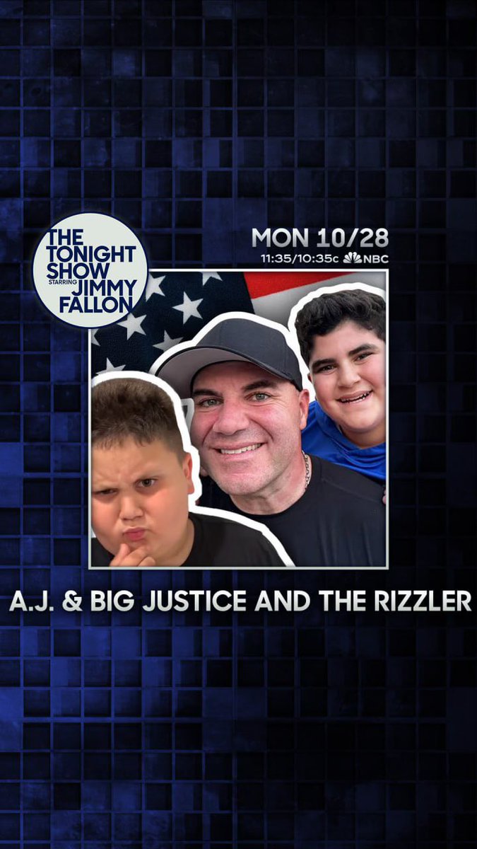 ajbefumo's tweet image. Bringin’ The BOOM! 💥 To The Tonight Show‼️Tonight At 11:35 EST‼️#fallontonight #father #son #family #fun #bigjustice #boom #rizzler