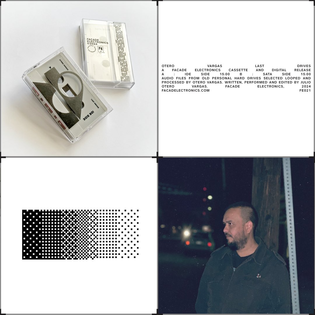 OUT NOW — CST &amp; DDL
Otero Vargas | Last Drives (FE021)
▞
Cassette de edición limitada incluye descarga digital en 24-bit/44.1kHz via Bandcamp:
facadelectronics.bandcamp.com/album/last-dri…

#oterovargas #facadelectronics #cassetteculture #independentlabel #lastdrives #mexicali #physicalmedia