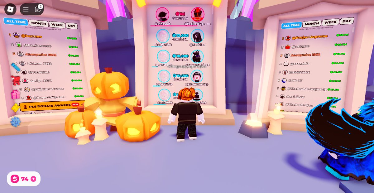 RobloxeditorR's tweet image. ETHOURAH JUST DONATED OVER 1MIL ROBUX TO PROJECTSUPREME!($12,500.00)