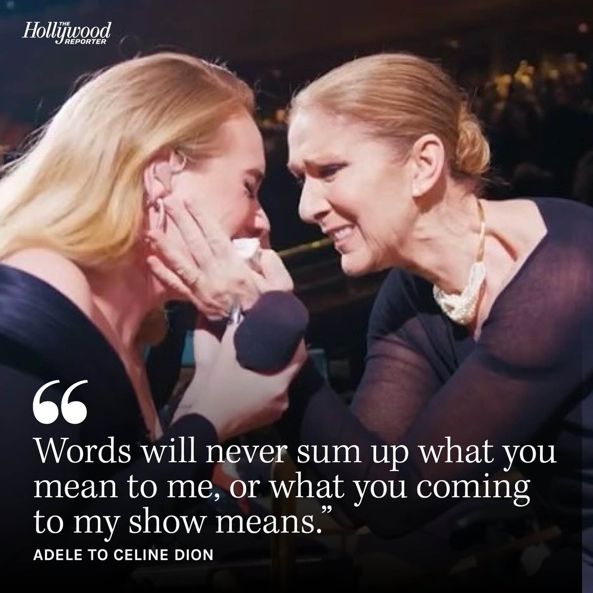 “I have been performing in Celine Dion’s room at the Colosseum for almost 2 years...I have a picture of her right next to the stage that I touch every night before I walk on and she came to the show this weekend and it was a surprise and it was a MOMENT!" thr.cm/Pde7r9D