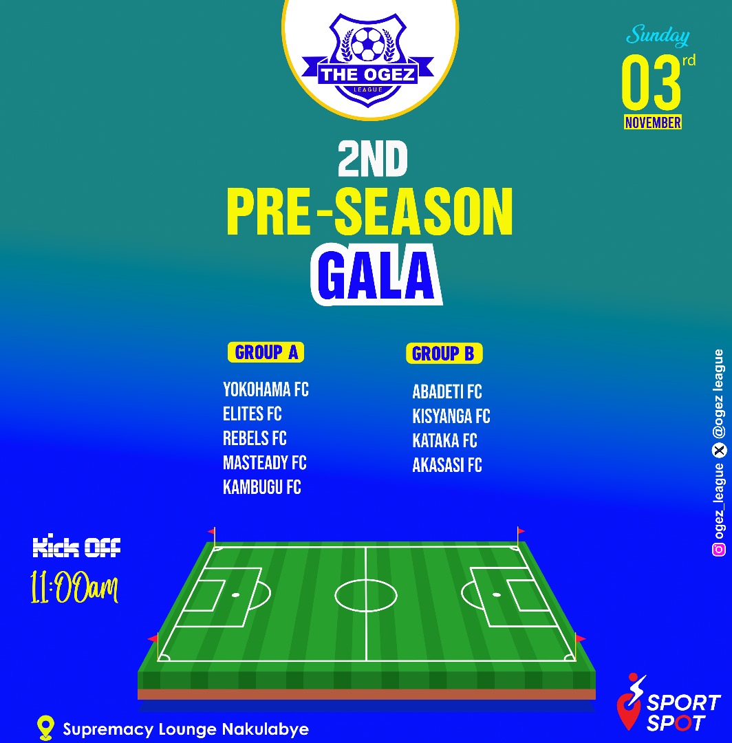 OgezLeague's tweet image. Here's how teams will tassel it out in group stages... who do you think will take it home @AkasasiFcOgez @blessingmagezi @BushenyiBouy @Esau_Matsiko @InfluencerUg1 @TheAnswerUg @TumwijukyeBens2 

#OgezLeague
#PreSeasonGala
#3rdNovember