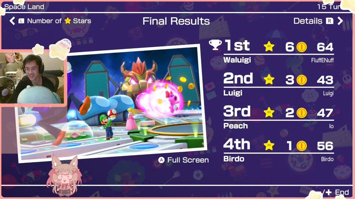 FluffENuffXD's tweet photo. Thanks for playing with me Mario Party! @Ionari_ 
Sorry if I went too mean. :] https://t.co/qdkbpgNUTQ