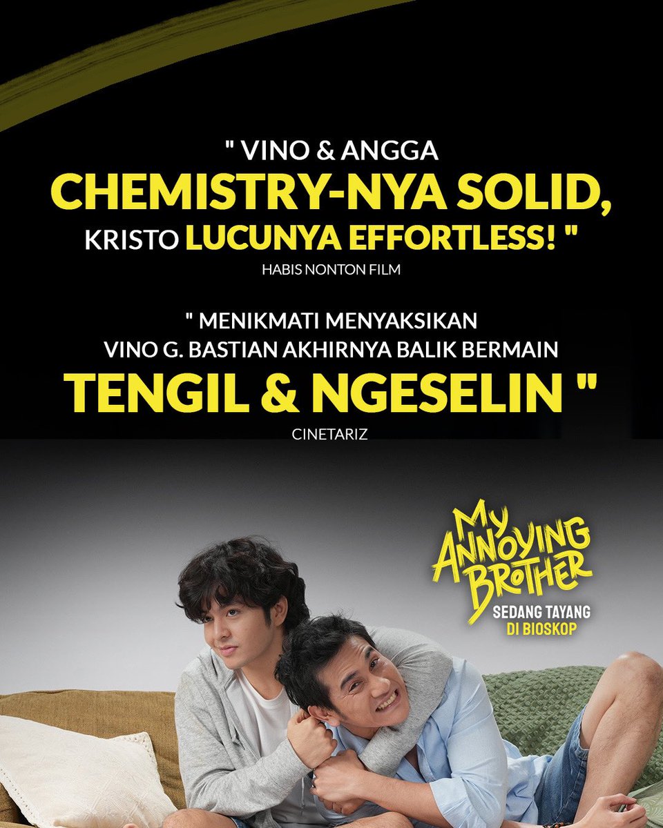 Sudahkah ngakak &amp; nangis bareng #MyAnnoyingBrother? 😂😭 #sedangtayang #FilmIndonesia