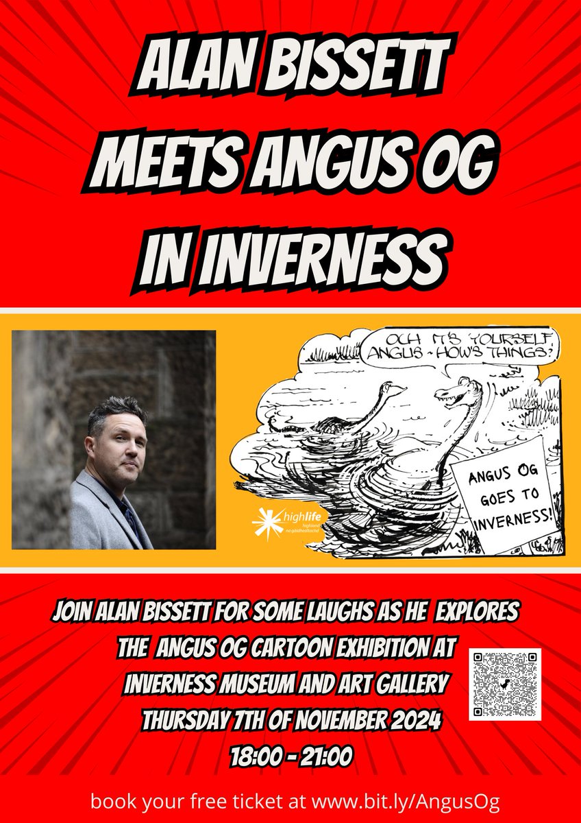 Novelist, playwright &amp; performer Alan Bissett is one of Scotland's most entertaining personalities. Angus Og thinks he's funnier. There will also be wine.
 <a href="/InvMAG/">IMAG</a> for a special evening on Thursday 7th of November 2024, 18:00 – 21:00. Limited free tix at bit.ly/AngusOg