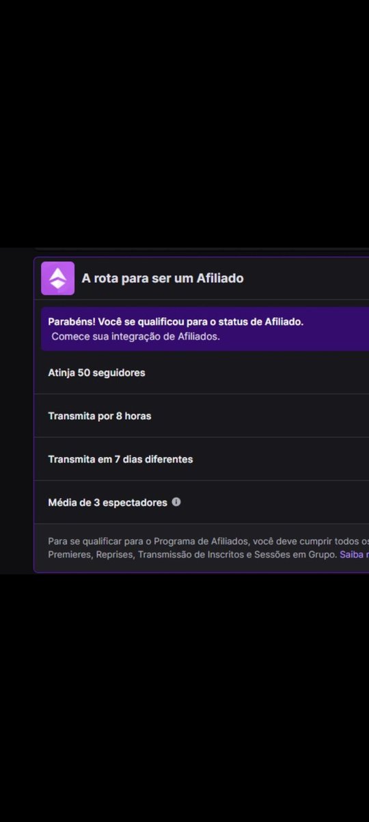 Consegui fazer a boa 
Me tornei afiliado na Twitch 

Me segue lá 
twitch.tv/wil_wil_ambula…

#twitchgamer