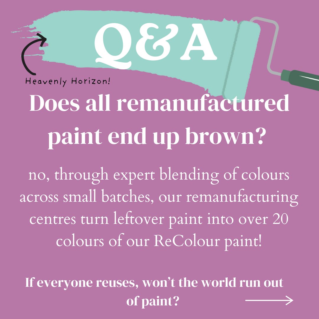 Comm_RePaint's tweet image. Do you have any silly or not-silly questions around reusing paint? We&apos;ve been making paint reuse happen for over 30 years, 5.4 million litres of it. So If you&apos;ve got questions, we&apos;d love to hear them! 

#sillyquestions #reuse #paint