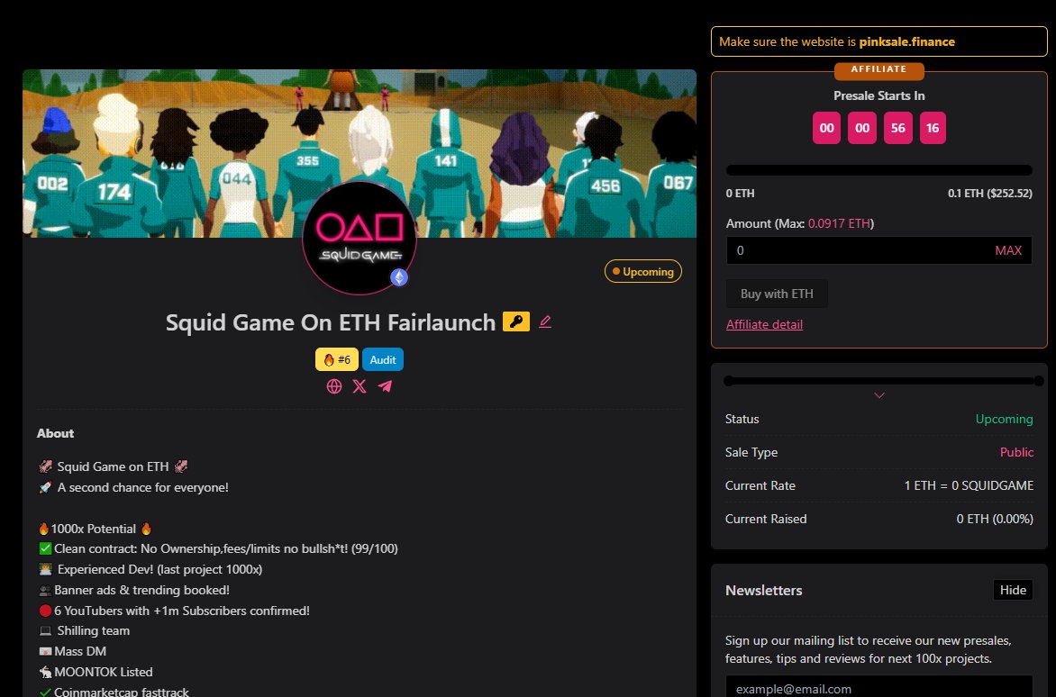 Squid Game on ETH tweet media