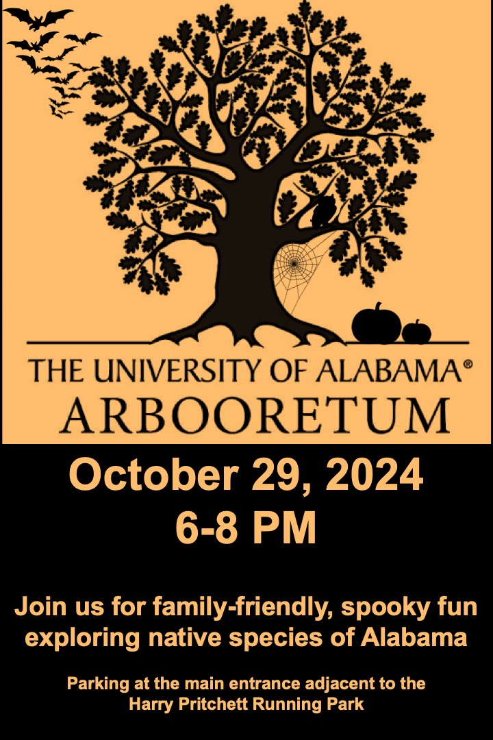Michael McKain (@mrmckain) on Twitter photo Come explore the spooky side of biology at the UA ArBOOretum on Tuesday, October 29 from 6-8PM! New activities for 2024! Return of the Trick-or-Treat Trail! <a href="/UaDeptBSC/">UA Dept. of BSC</a> @UA_AS <a href="/uamuseums/">UA Museums</a> <a href="/UofAlabama/">The University of Alabama</a> <a href="/tuscaloosacity/">City of Tuscaloosa</a> Come explore the spooky side of biology at the UA ArBOOretum on Tuesday, October 29 from 6-8PM! New activities for 2024! Return of the Trick-or-Treat Trail! <a href="/UaDeptBSC/">UA Dept. of BSC</a> @UA_AS <a href="/uamuseums/">UA Museums</a> <a href="/UofAlabama/">The University of Alabama</a> <a href="/tuscaloosacity/">City of Tuscaloosa</a>