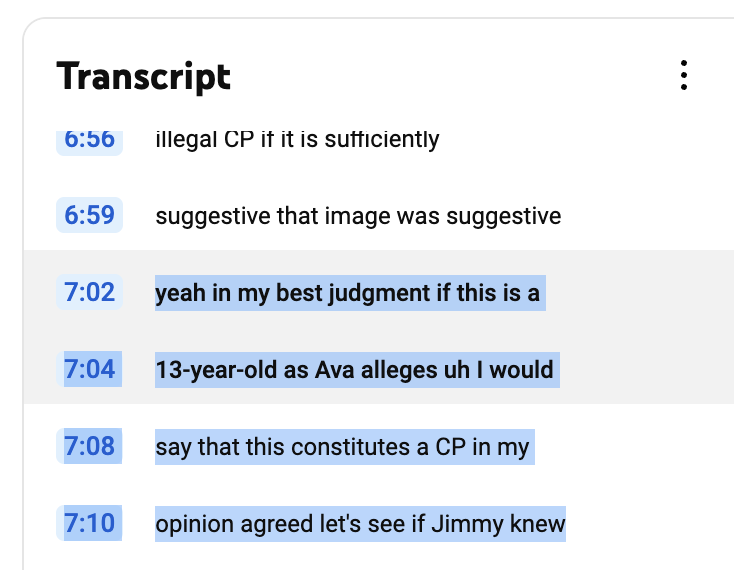 Just to clarify, the claim that Ro and I reacted to uncensored CP is a blatant lie, I have the original screen recording of exactly what I showed Ro, every picture was sufficiently censored, thus not constituting CP.

I downloaded the work chats and deleted the uncensored images