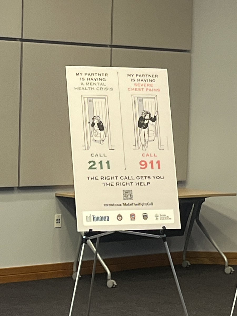 BenSpurr's tweet image. Mayor Chow at police hq this morning helping to launch public education campaign to reduce non-emergency calls placed to 911. Includes these helpful graphics.