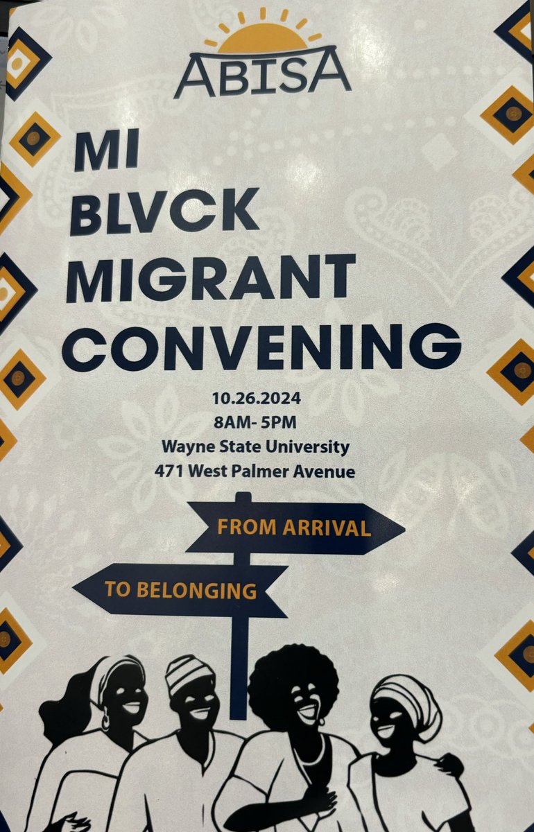 kimtabari's tweet photo. Congrats to @africanbureau1 team led by @faseydi on their 1st Blvck MI Migrant convening 👏🏾👏🏾👏🏾👏🏾
(Data presented by @ERI_USC ) https://t.co/swU5ml9rpG