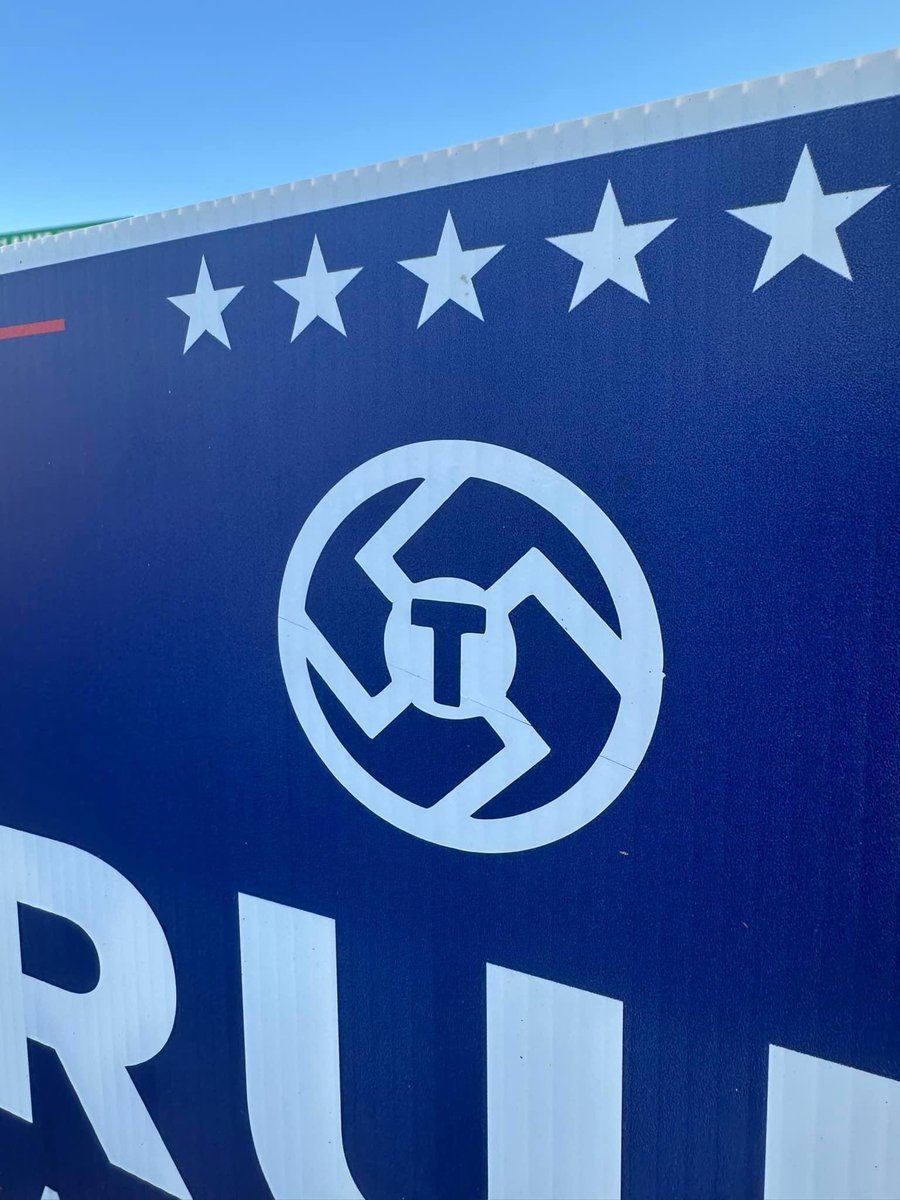 StoneCharlize's tweet image. So this is happening. Authorized by Donald J. Trump for President. #NaziTrump #NaziRally #NaziGOP #Nazi