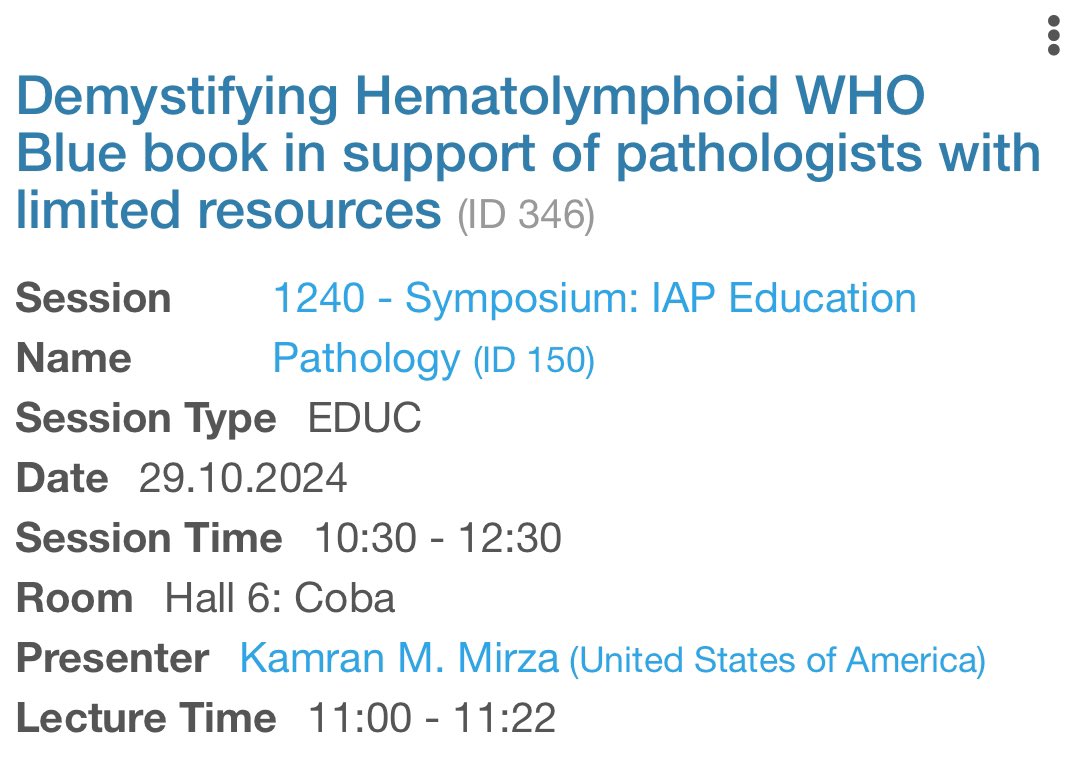 KMirza's tweet photo. Excited to be at #IAP2024 for the #ECP-IAP joint session and @IAPCentral Education session! I’ll be discussing the democratization of #pathology knowledge and demystifying WHO HEM5 to support pathologists in resource-limited areas. Honored to be invited and excited to reconnect with colleagues and friends from around the world! #GlobalHealth #PathologistsUnite @UMichPath @umichmedicine @UMichMedSchool 〽️