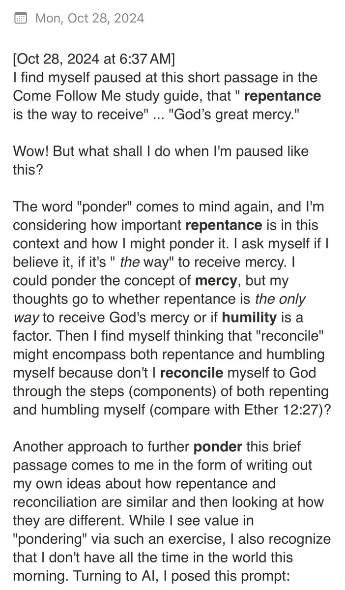 MyGospLib_Notes's tweet photo. I'm again faced with the question, is this #ADHD or inspiration or some mysterious combination? This note I made in the CFM study guide is self-explanatory.

#JesusChrist #gospellibrary #personalinspiration #comefollowme #ChurchofJesusChrist https://t.co/SH9ITBaAF0
