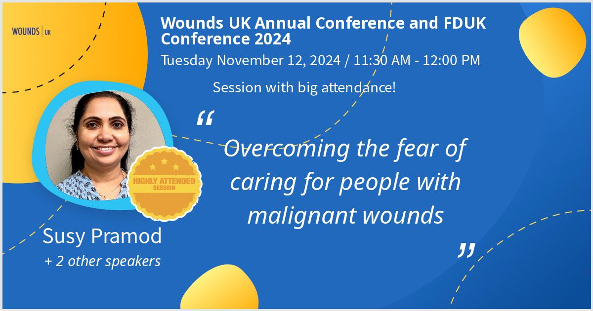 Grateful to Sharon Gardner <a href="/alfnfredsmummy/">Sharon Gardner Bsc hons dip RN QN PG Cert</a>  <a href="/H/">َ</a>&amp;R mediq for supporting the consensus document on management of malignant wounds. I am thrilled to present this <a href="/Wounds_UK/">Wounds UK</a> <a href="/TheChristieNHS/">The Christie NHS</a> along with <a href="/karenousey/">karen ousey</a> and Sharon.