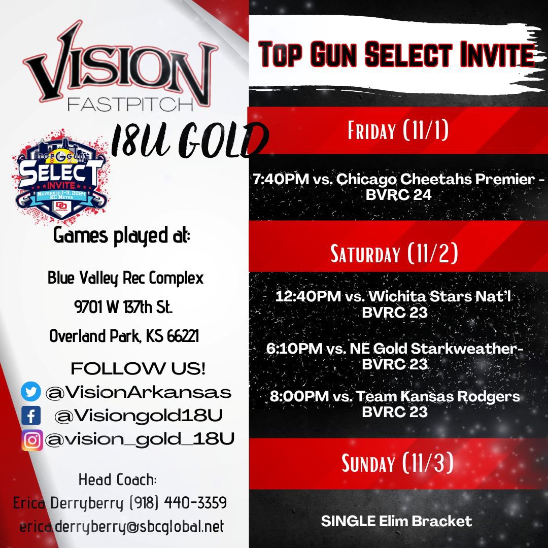 VisionGold18U (@visionarkansas) on Twitter photo Can’t wait to compete at rhe <a href="/TopGunEvents/">Top Gun Events</a> Select Invite this weekend! Come check this group out!!! <a href="/TGETalent/">Top Gun Events-Talent</a> <a href="/FastpitchVision/">Vision Fastpitch</a> Can’t wait to compete at rhe <a href="/TopGunEvents/">Top Gun Events</a> Select Invite this weekend! Come check this group out!!! <a href="/TGETalent/">Top Gun Events-Talent</a> <a href="/FastpitchVision/">Vision Fastpitch</a>