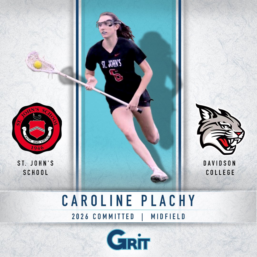 Congratulations to Caroline Plachy ('26, M, St.John's) on her commitment to DAVIDSON COLLEGE! 

#PlayGRITLax