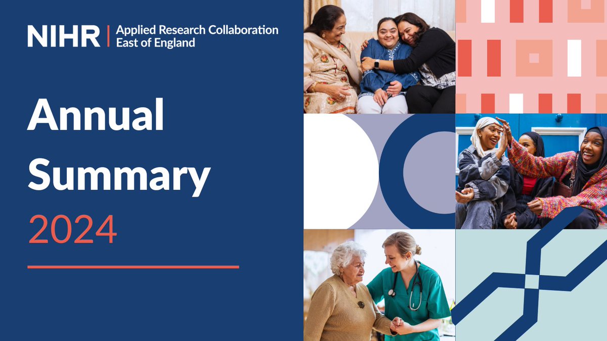NIHR ARC East of England (@arc_eoe) on Twitter photo 📖We are pleased to announce the release of the
<a href="/ARC_EoE/">NIHR ARC East of England</a> Annual Summary 2024!
Find out how we are supporting #appliedresearch and #communities in the #EastofEngland, highlighting achievements from across our #research themes and key workstreams.
Read🔗arc-eoe.nihr.ac.uk/news-blogs/new… 📖We are pleased to announce the release of the
<a href="/ARC_EoE/">NIHR ARC East of England</a> Annual Summary 2024!
Find out how we are supporting #appliedresearch and #communities in the #EastofEngland, highlighting achievements from across our #research themes and key workstreams.
Read🔗arc-eoe.nihr.ac.uk/news-blogs/new…