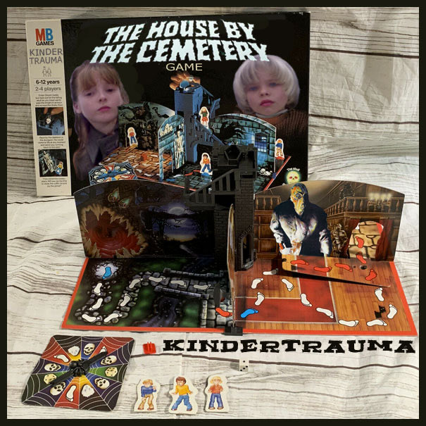 kindertrauma's tweet photo. THE HOUSE BY THE CEMETERY (‘81) game. 💀 https://t.co/iLv2QYu4Ya