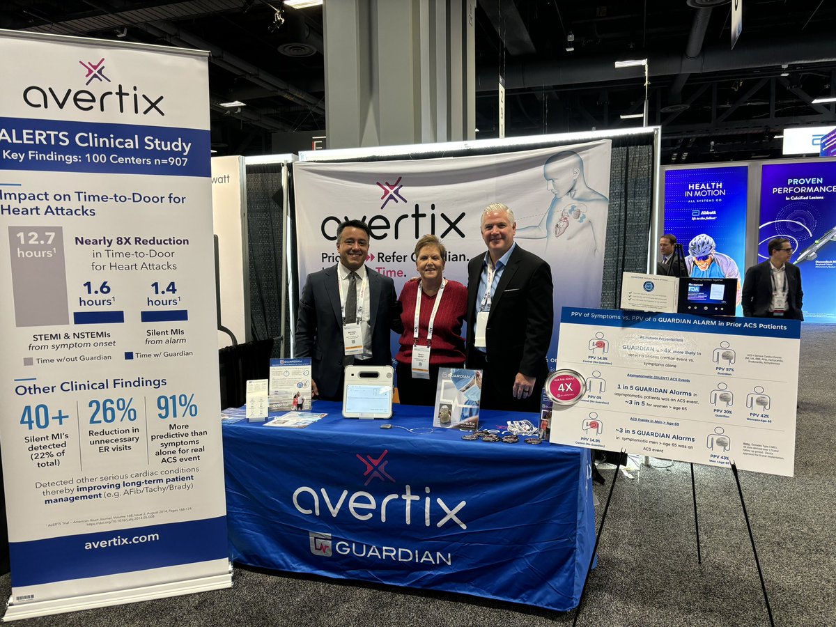 AvertixMedical's tweet photo. Day Two at TCT and Avertix is going strong. Booth #3118 to learn about the Guardian! #TCT2024 #CardioInnovations https://t.co/Zw0nK7V28K