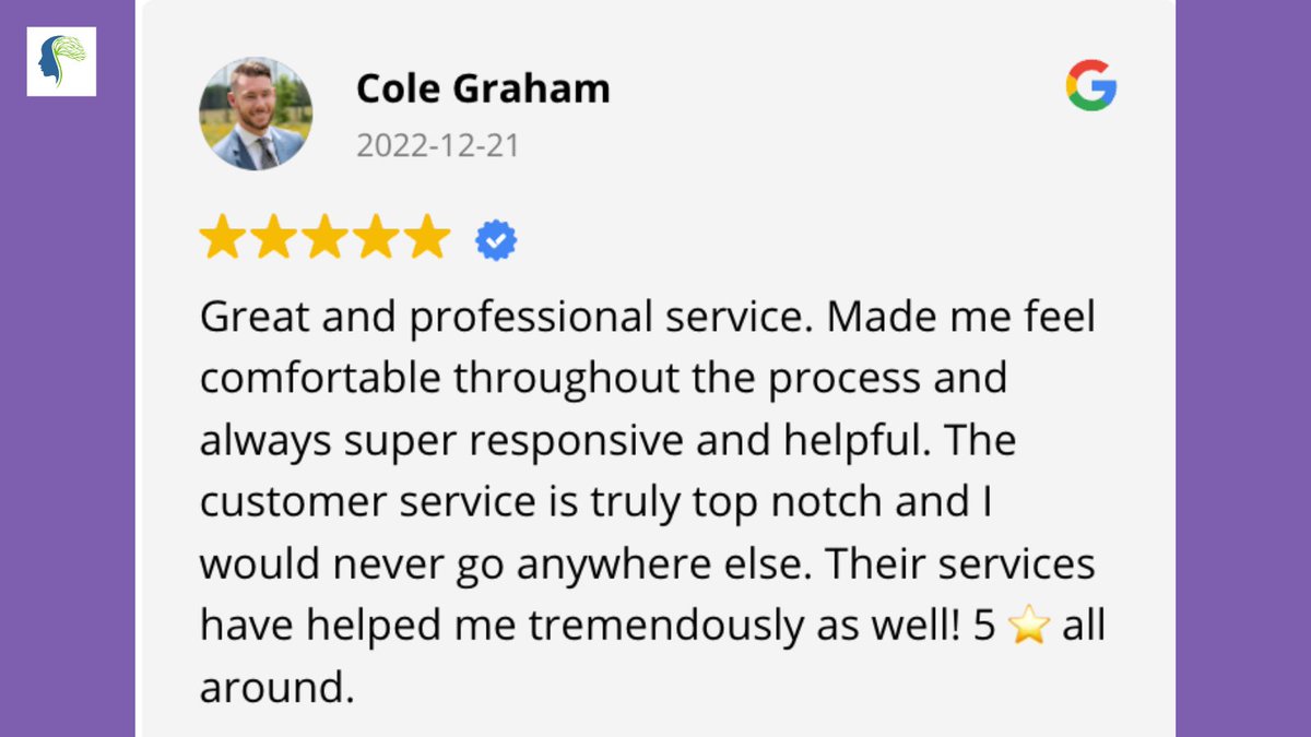 newagepsych1's tweet photo. Cole Graham just gave us a 5-star review on Google! We're honored to support our clients in their journeys to better mental health. Thank you for trusting us, Cole!
.
.
.
.
#MentalHealthSupport #ClientSatisfaction #Mindfulness #FloridaWellness https://t.co/h7svMxzIYn